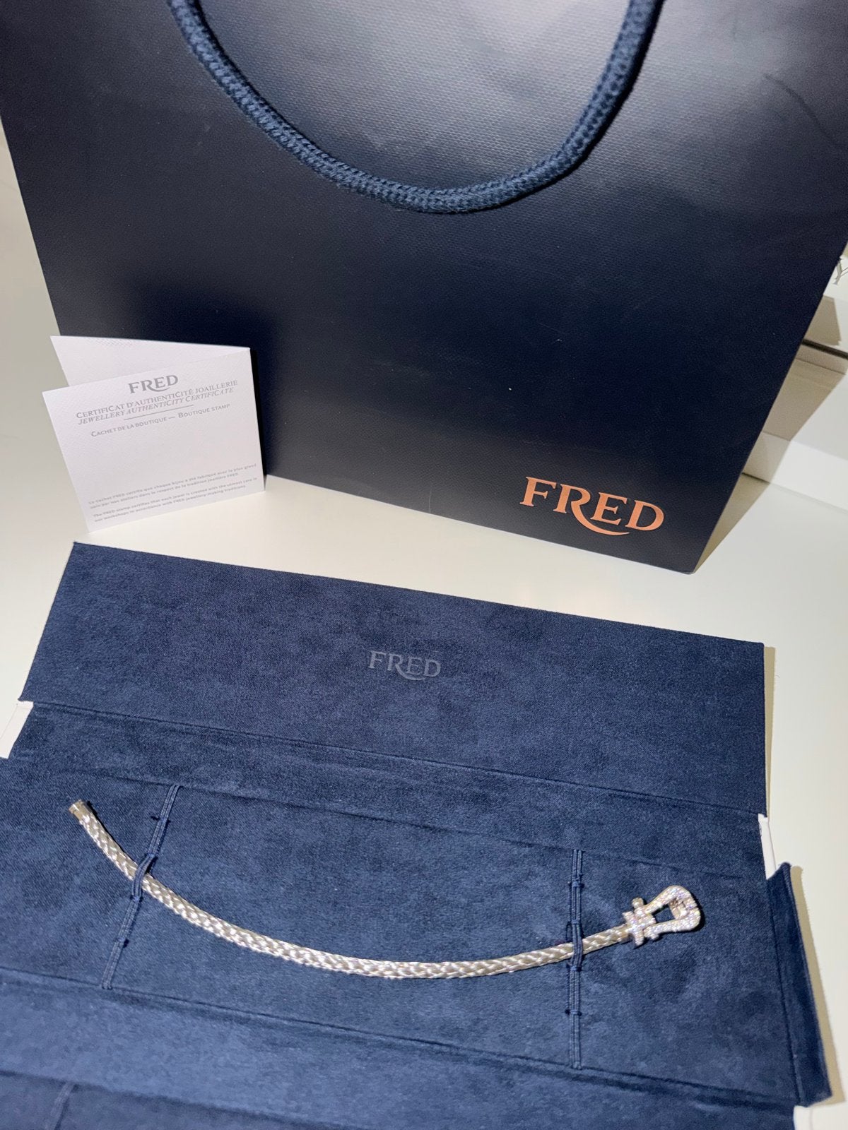 FRED Force 10 Armband met Diamanten Sluiting, Ophalen of Verzenden, Nieuw, Zilver, Met kristal