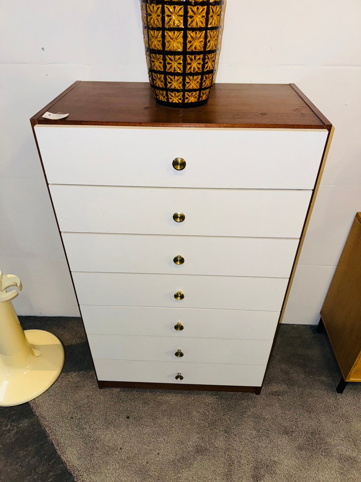 Retro vintage tallboy ladekast, Ophalen of Verzenden