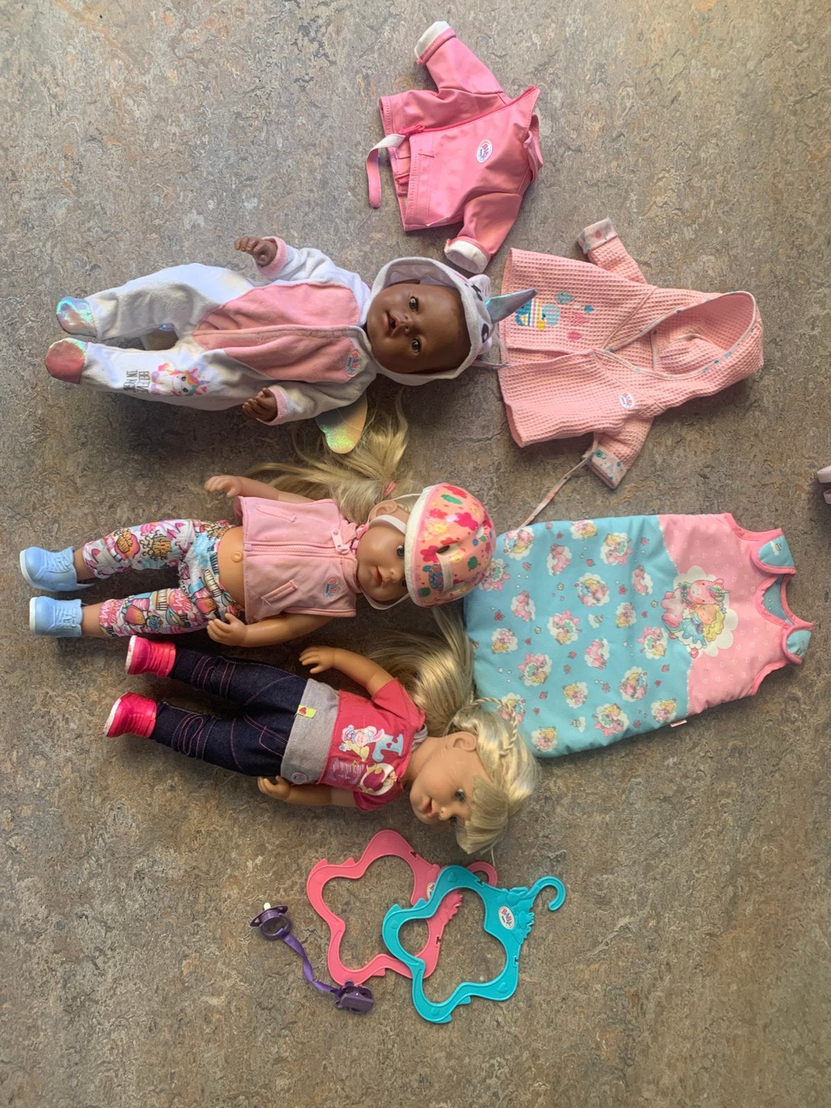 Babyborn poppen (3 stuks) met accessoires, Kinderen en Baby's, Speelgoed | Poppen, Ophalen of Verzenden, Gebruikt, Babypop