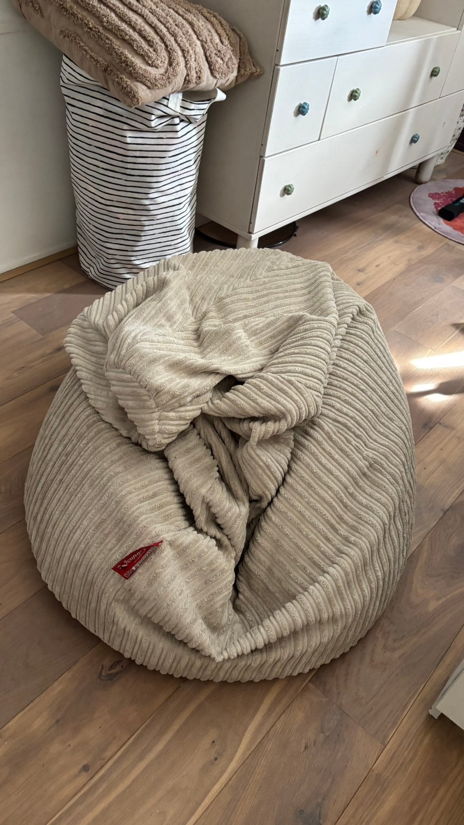 Beige zitzak, Ophalen, Zo goed als nieuw, Beige