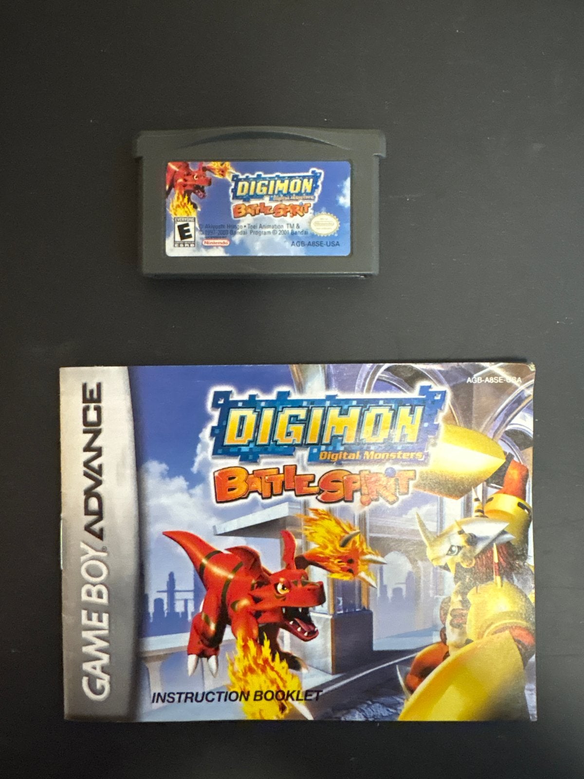 Digimon Battle Spirit Game Boy Advance (GBA) met handleiding, Spelcomputers en Games, Gebruikt, Vechten, 1 speler, Ophalen of Verzenden