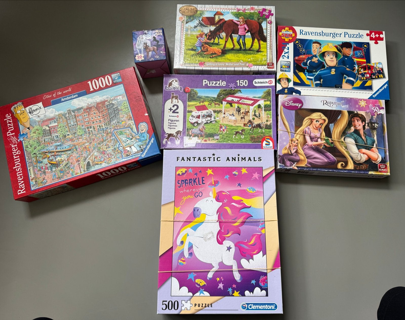 Diverse Puzzels: Ravensburger, Disney, Schleich (6 stuks), Ophalen of Verzenden, Zo goed als nieuw, Legpuzzel