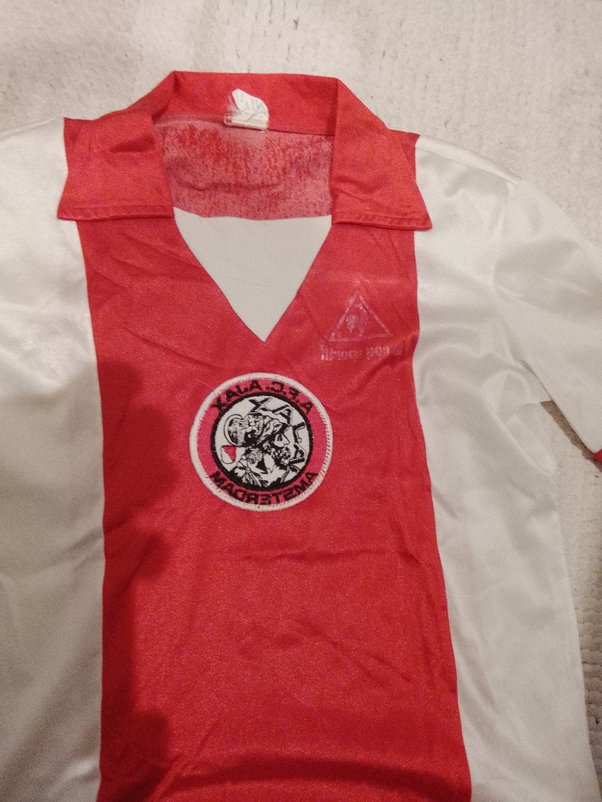 Vintage Ajax voetbalshirt - Rood/Wit, Maat XS of kleiner, Ophalen of Verzenden, Shirt