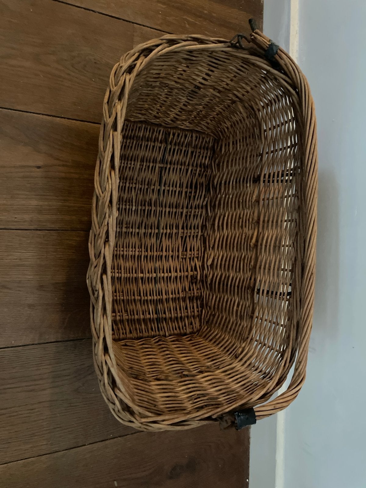 Vintage rotan fietsmand - Authentiek en stijlvol, Ophalen of Verzenden, Gebruikt