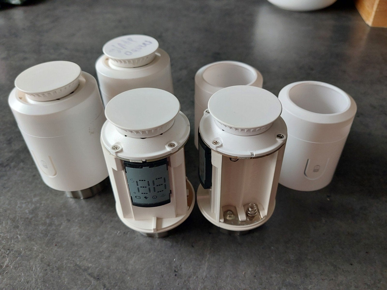 Slimme Thermostaatknoppen (4 stuks) Zigbee, Doe-het-zelf en Verbouw, Ophalen of Verzenden, Slimme thermostaat, Gebruikt