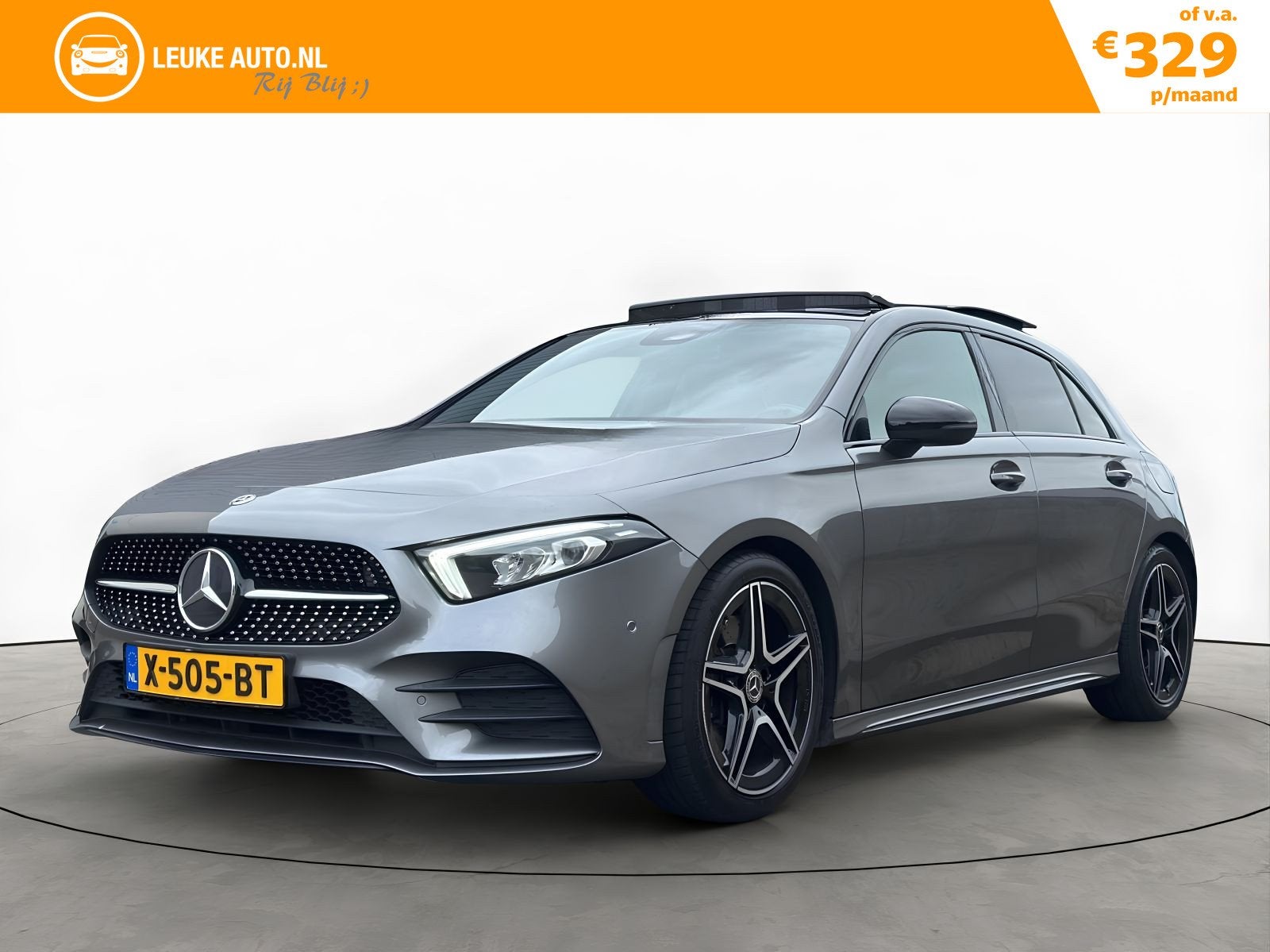 Mercedes-Benz A-Klasse 220 190PK AMG Night Premium+ Pano Sfe, Auto's, Gebruikt, Bedrijf, 1600 kg, Automatische klimaatregeling