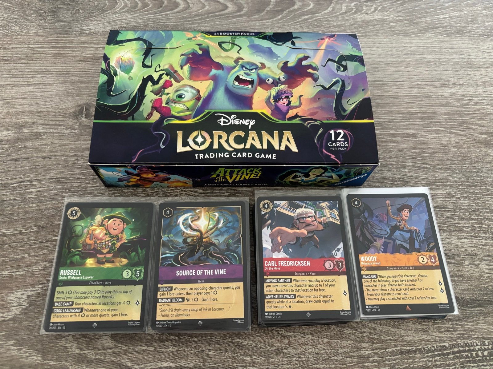 Lorcana Attack of the Vine kaarten (bijna 200 stuks), Ophalen of Verzenden, Zo goed als nieuw, Meerdere kaarten