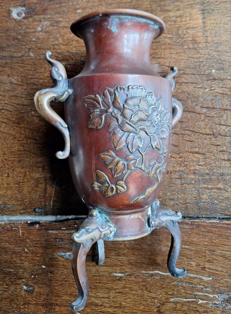 Japanse bronzen vaas, ca 1900, Ophalen of Verzenden