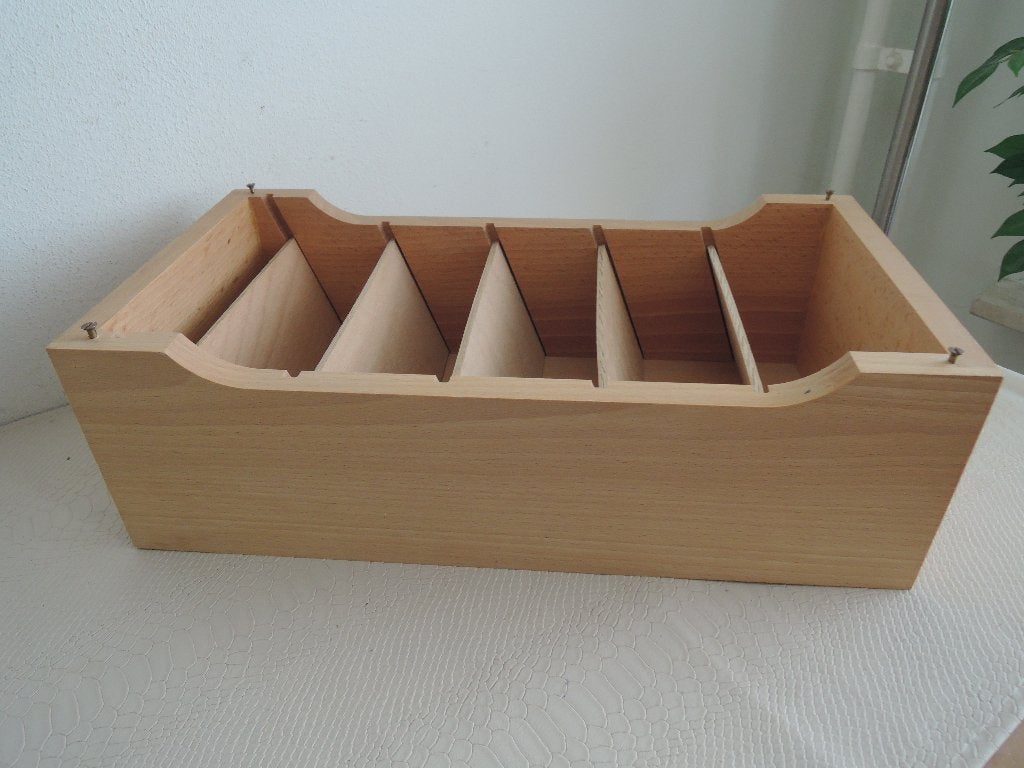 Houten kaartenbak in prima staat, Ophalen of Verzenden, Zo goed als nieuw