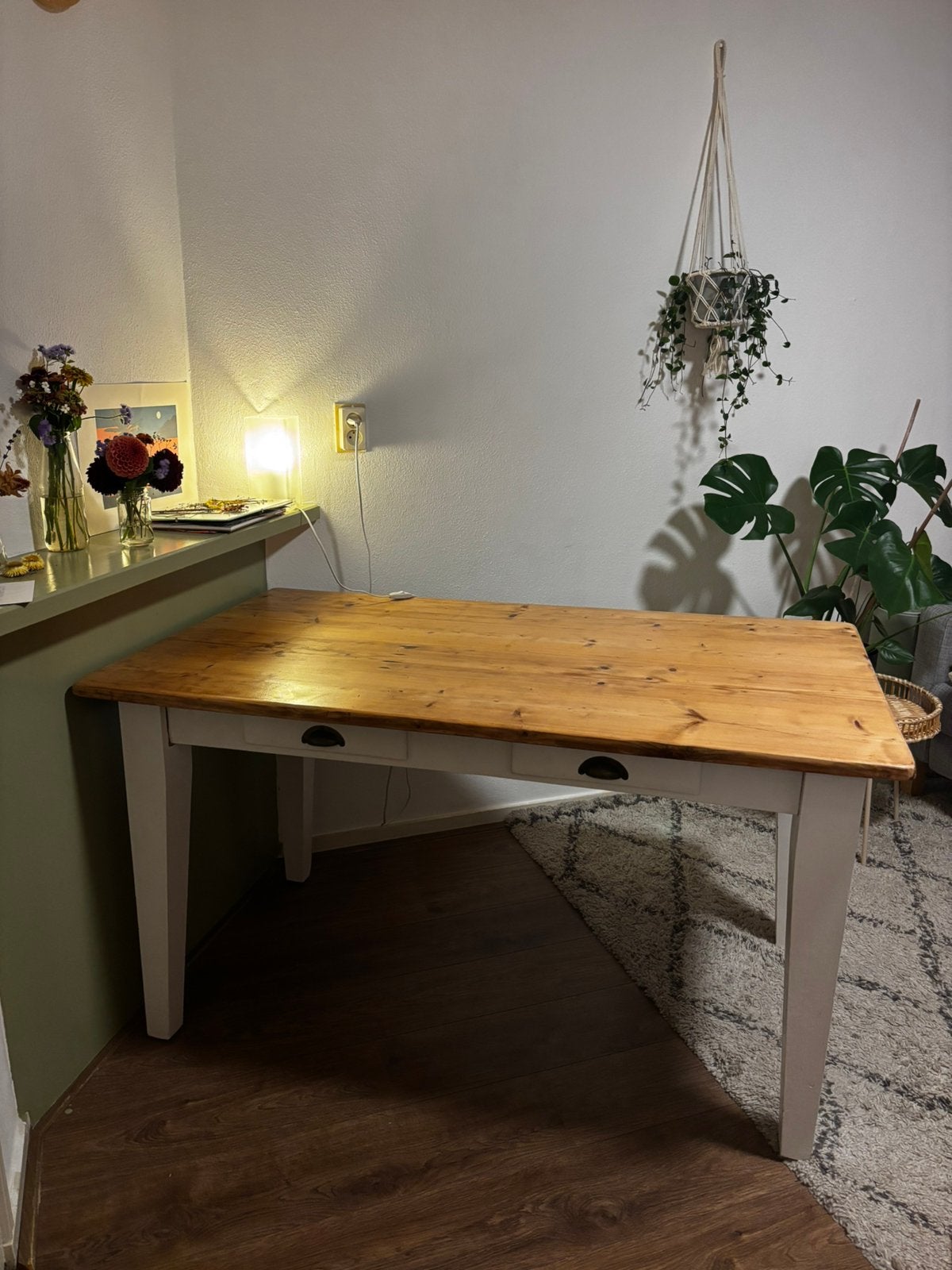 Houten tafel, Ophalen, Gebruikt, 100 tot 150 cm, 50 tot 100 cm
