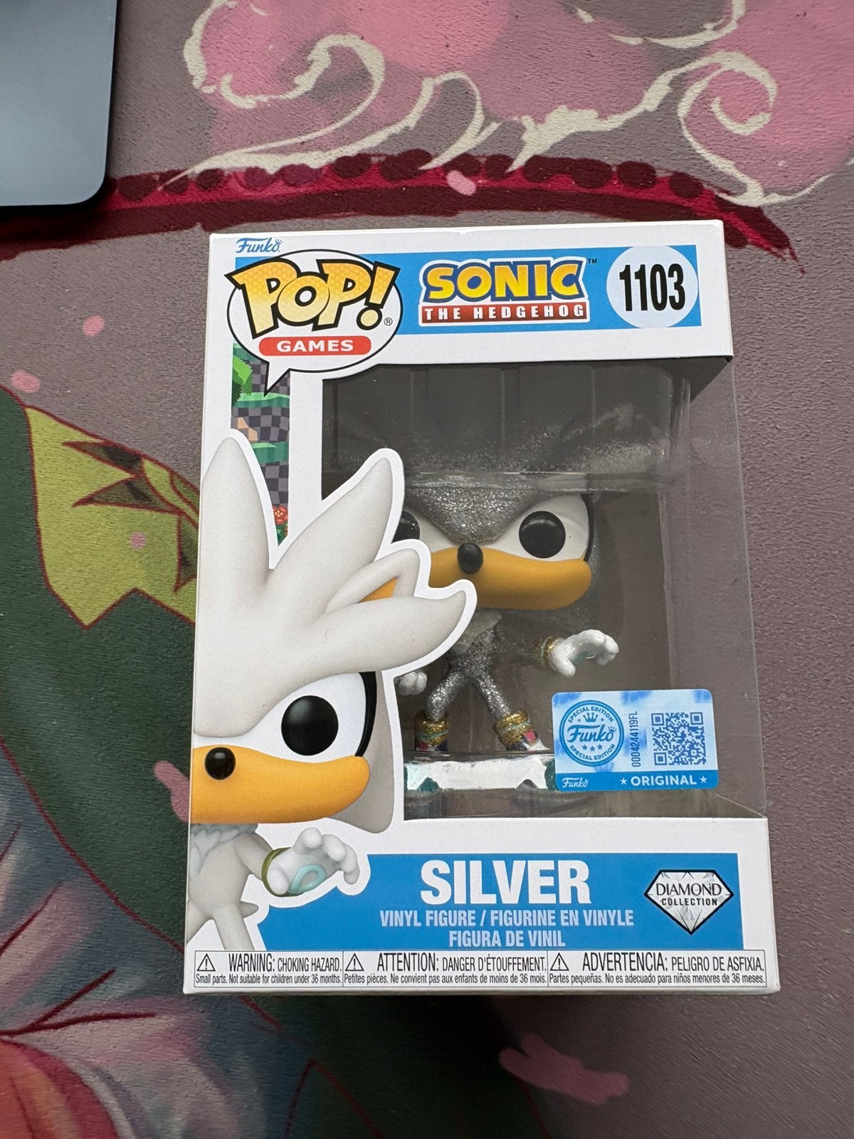 Funko Pop Sonic the Hedgehog #1103 Silver Diamond Special, Funko Europe, Ophalen of Verzenden, Zo goed als nieuw, 4th floor, 1 Queen Caroline St, London W6 9YN, Verenigd Koninkrijk