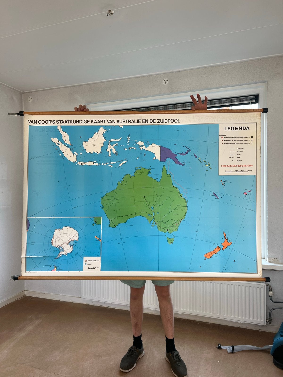 Van Goor's staatkundige kaart van Australië en de Zu, Landkaart, 1800 tot 2000, Wereld, Ophalen