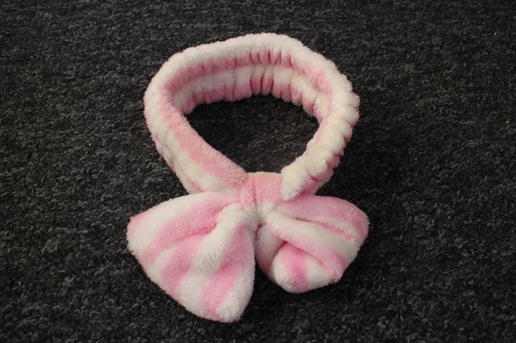 1x Dames of Meisjes Roze/Wit HOOFDBAND, Ophalen of Verzenden, Zo goed als nieuw, Gehele gezicht, Overige typen