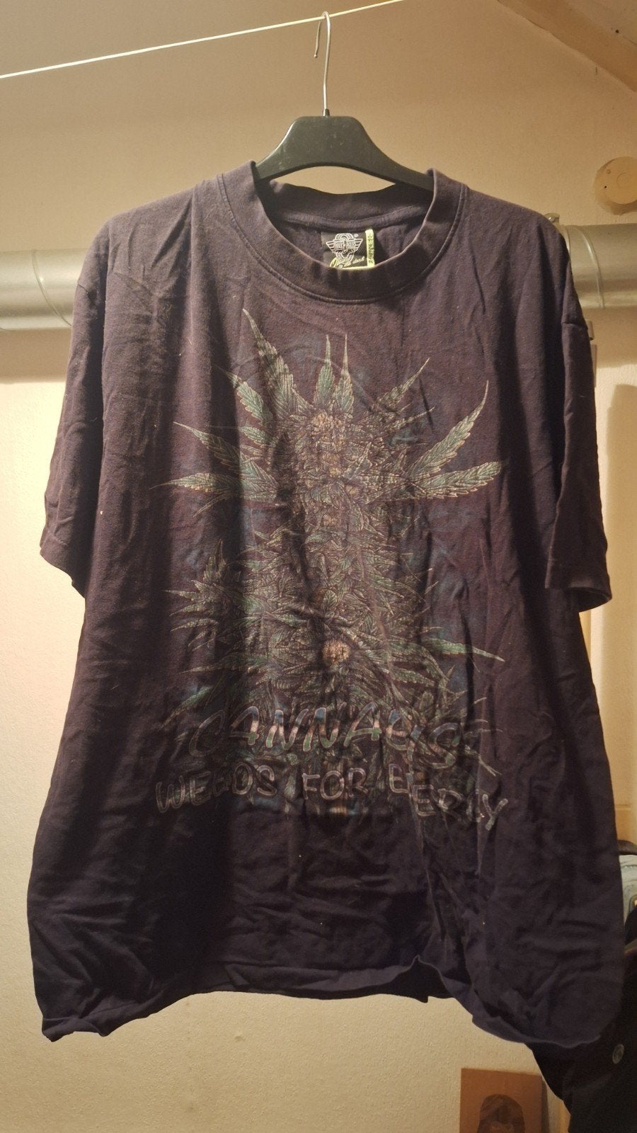 Heren T-shirt XXL met cannabis print, Ophalen, Zwart, Overige maten, Rock Eagle