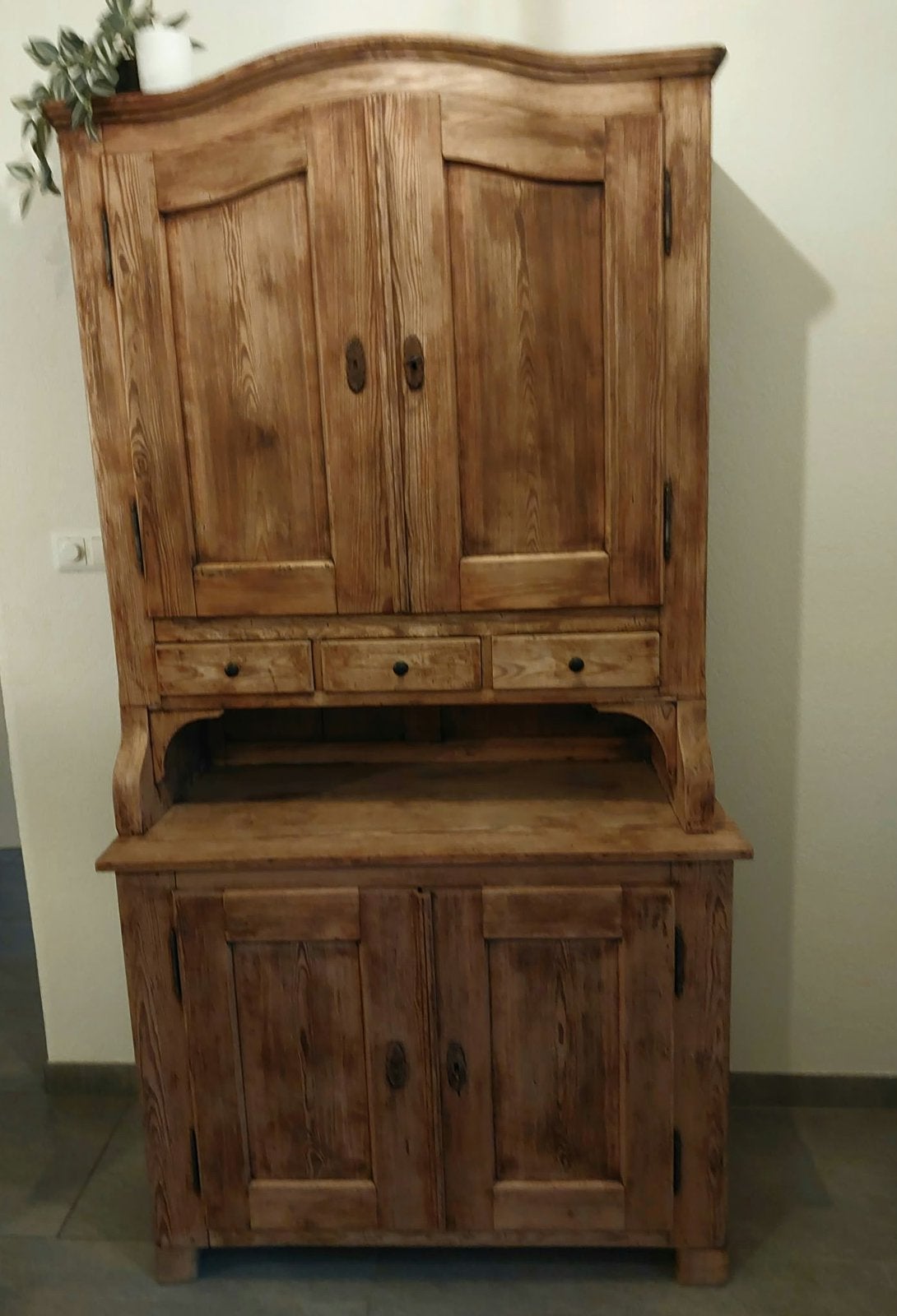Grenen buffetkast te koop 105 breed 206 hoog, Ophalen, Gebruikt, Antiek landelijk