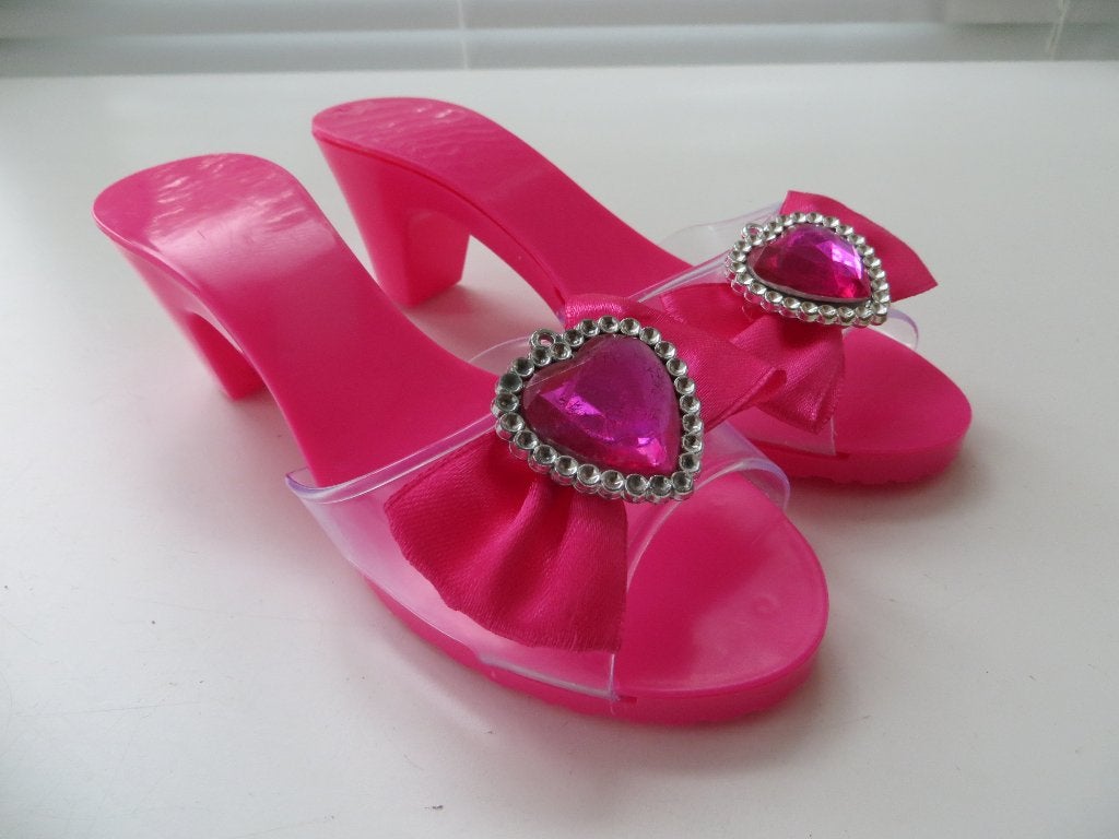 Princessenschoenen Verkleedschoen Roze Kunsstof One Size, Kinderen en Baby's, Ophalen of Verzenden, Zo goed als nieuw, Meisje