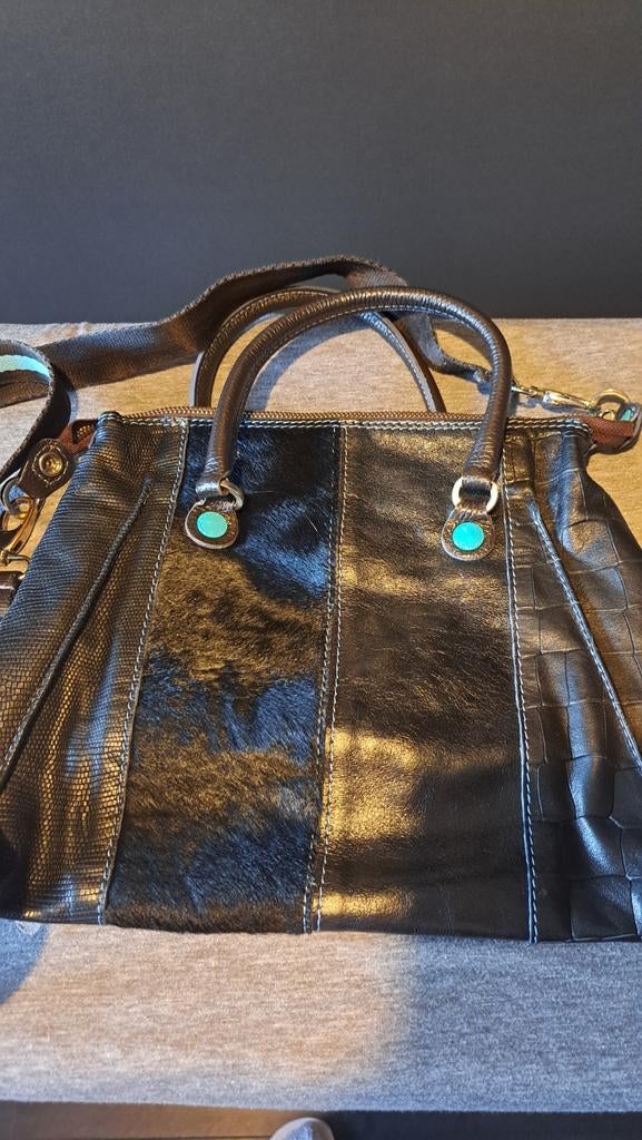 Gabs tas, zwart turquoise, Ophalen of Verzenden