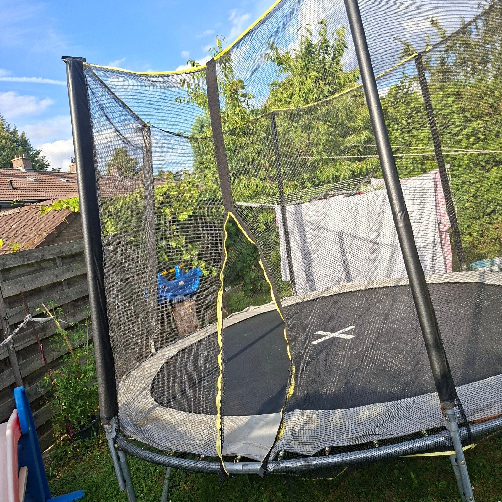 Gebruikte trampoline 3m met veiligheidsnet en ladder, Ophalen of Verzenden, Gebruikt