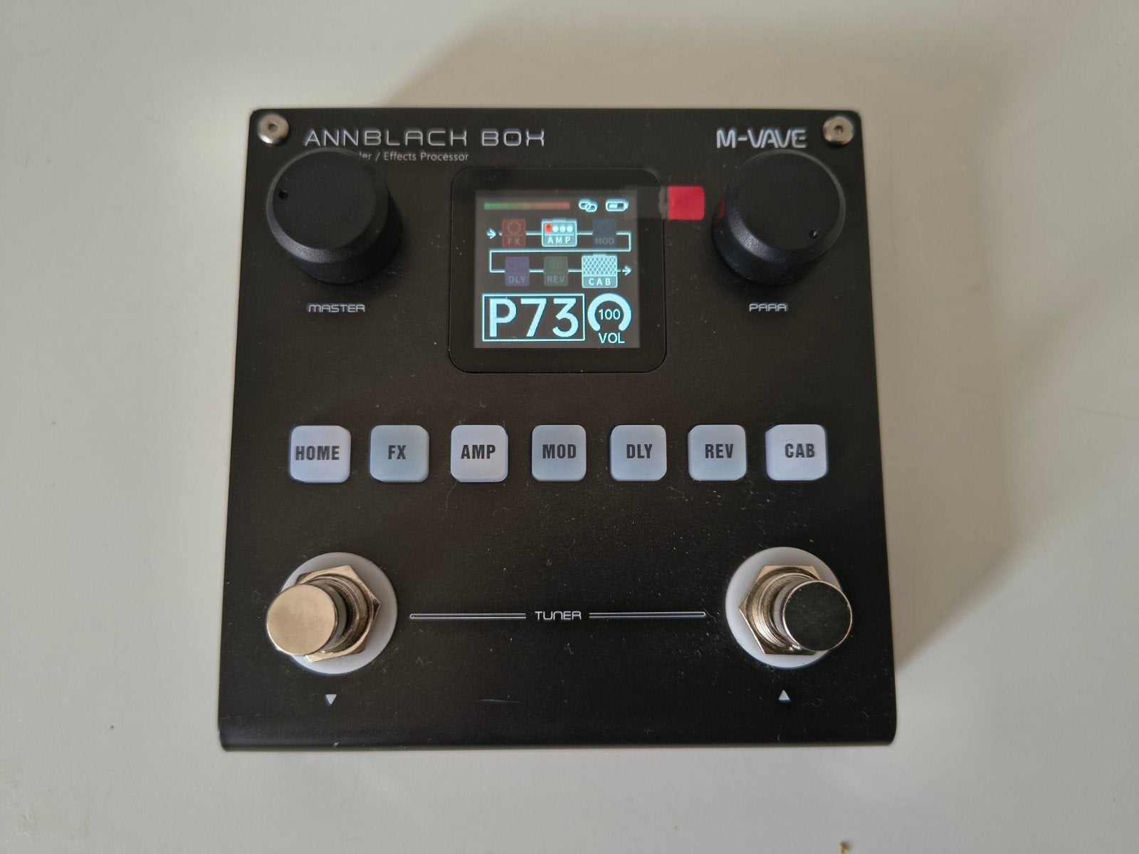 M-Vave Annblack Box Amp Modeler / Effects Processor, Muziek en Instrumenten, Ophalen of Verzenden, Zo goed als nieuw, Delay of Echo