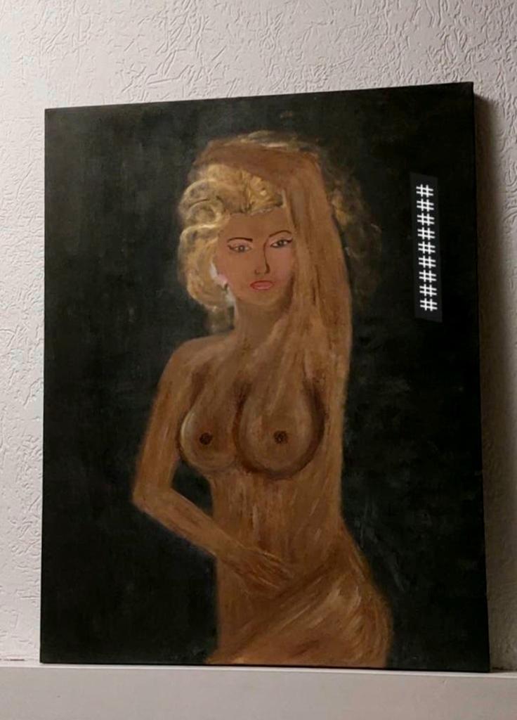 Prachtige Modern Kunst schilderij-Heel mooie Blonde Dame, Ophalen of Verzenden