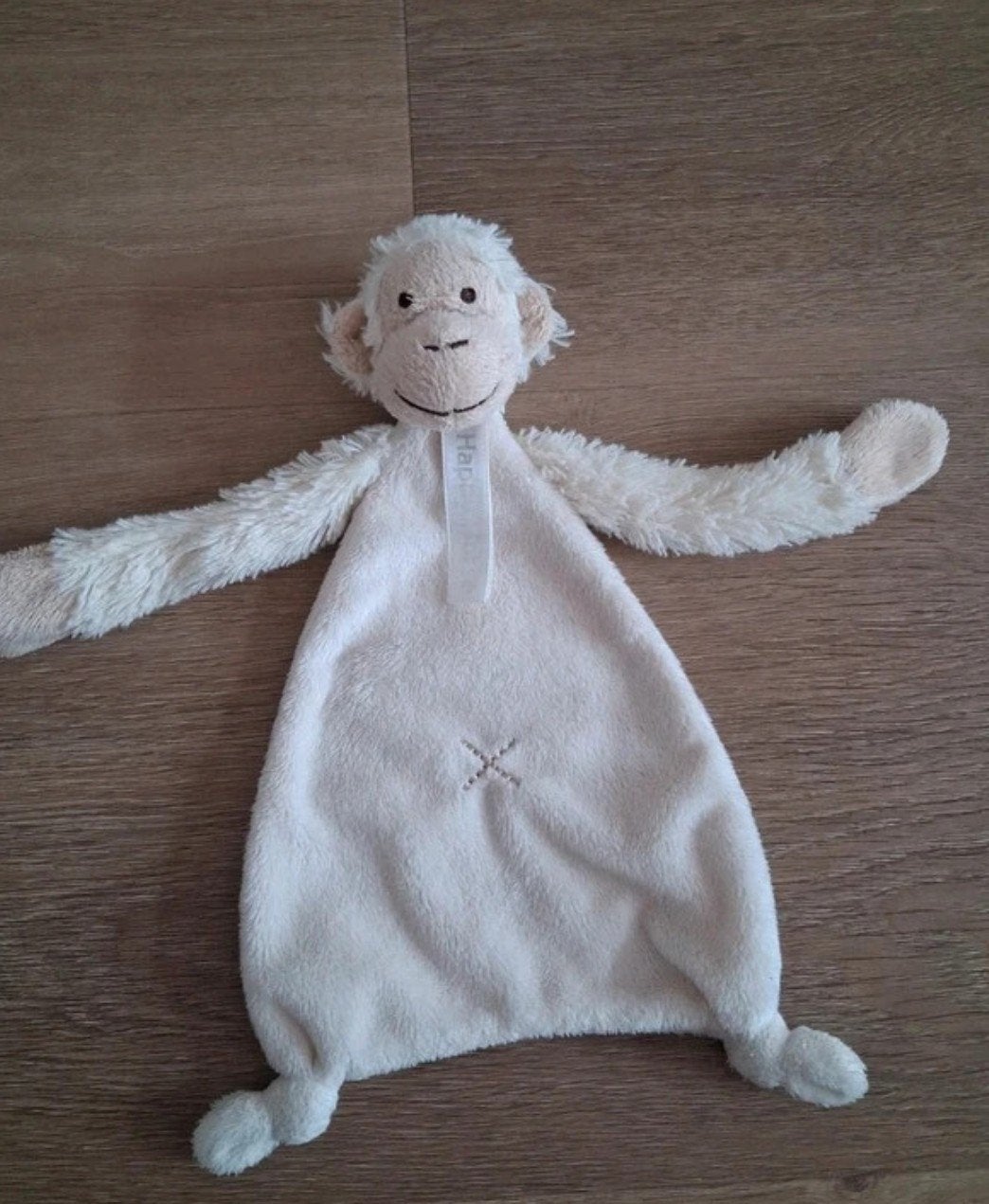 Knuffeldoekje Happy Horse aap Mickey wit doekje L921, Ophalen of Verzenden, Zo goed als nieuw, Overige typen