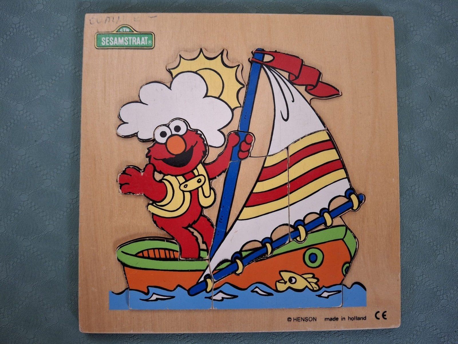 Puzzel Elmo, 2 tot 4 jaar, Gebruikt, Ophalen of Verzenden, Van hout