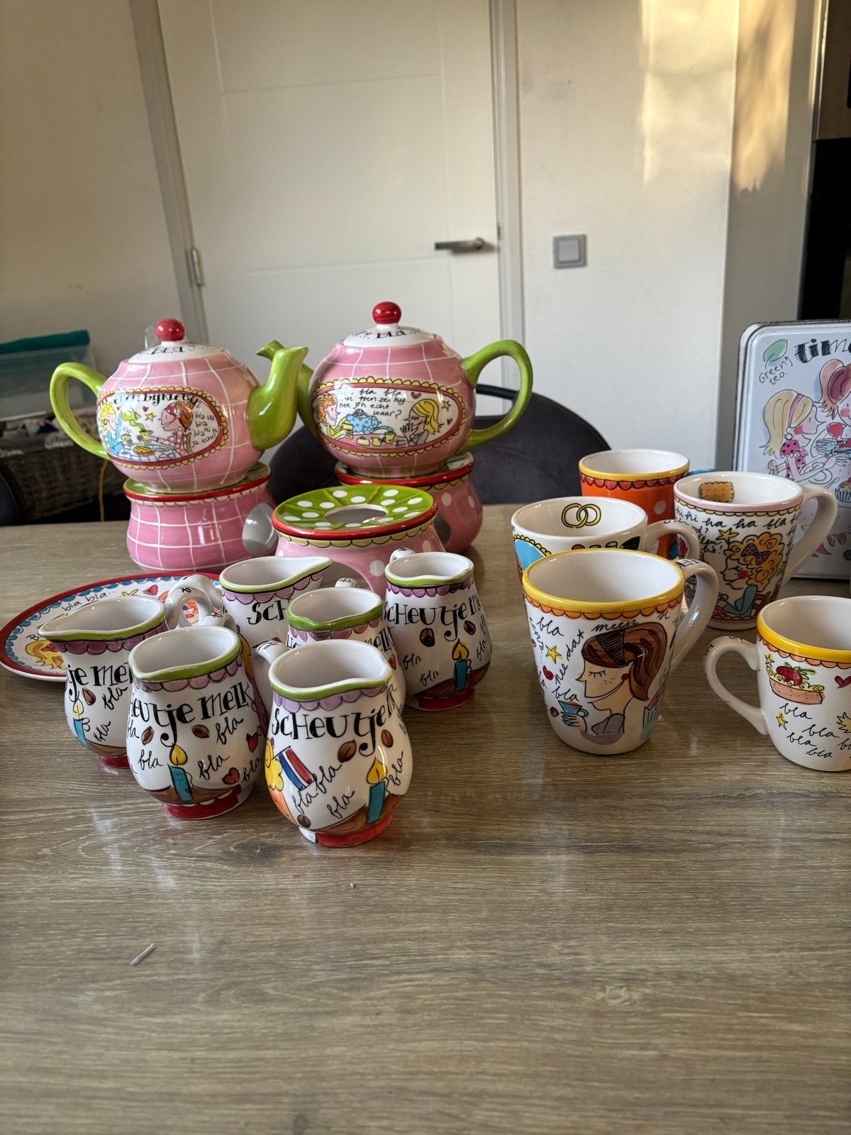 Grote collectie Blond Amsterdam servies, Ophalen, Gebruikt, Keramiek, Theepot