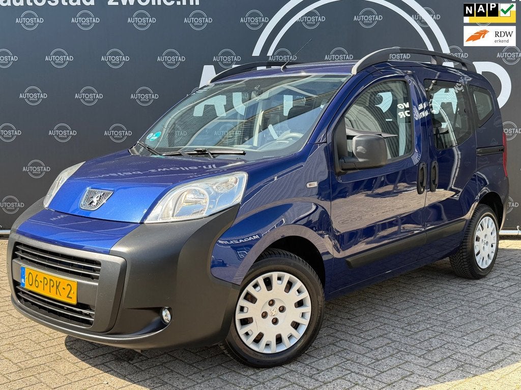 Peugeot Bipper Tepee 1.4i NL-Auto / NAP / APK / Airco / Trek, Auto's, Peugeot, Voorwielaandrijving, Zwart, 4 cilinders, Origineel Nederlands