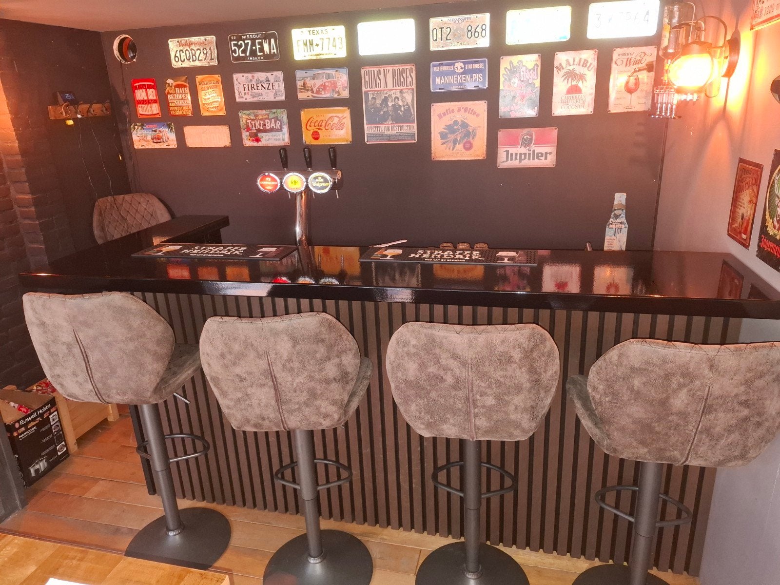 Complete Horeca/ thuisbar met Tapinstallatie en Koeling, Ophalen, Gebruikt