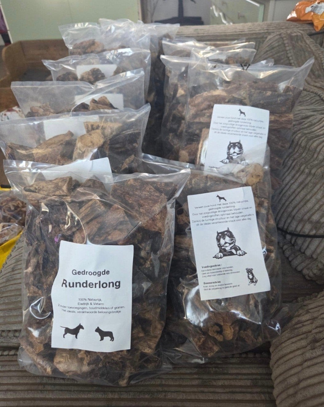 Gedroogde Runderlong., Ophalen of Verzenden, Hond