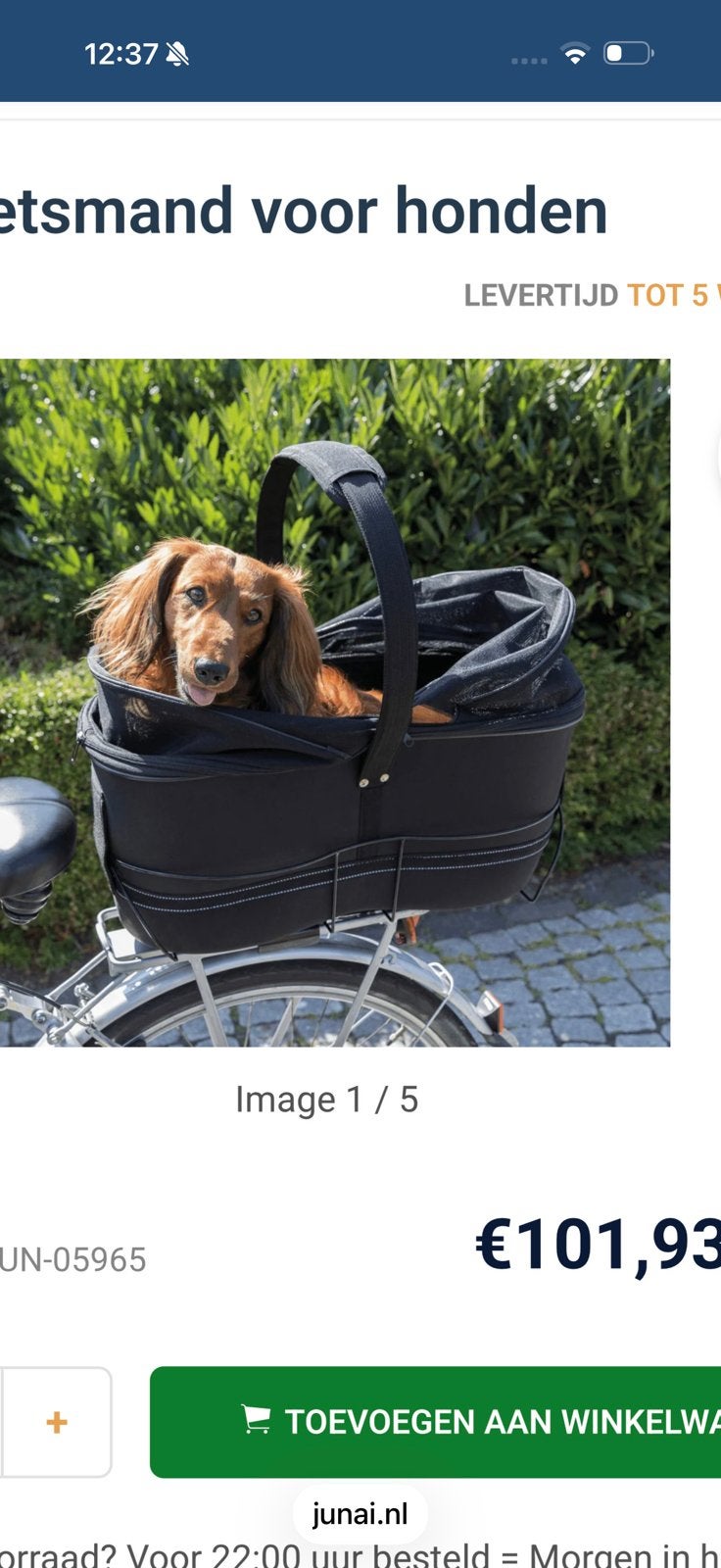 Tk Trixi fietsmand achterop 3 keer gebruikt!!!, Dieren en Toebehoren, Ophalen, Zo goed als nieuw