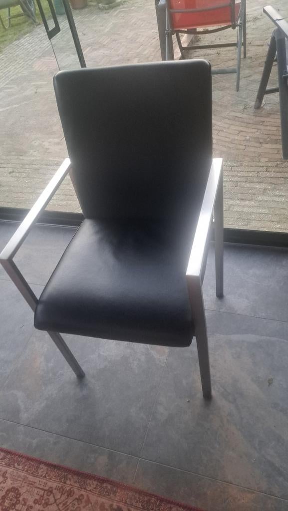 Eetkamerstoelen te koop, Huis en Inrichting, Ophalen of Verzenden, Gebruikt, Leer, Vijf, Zes of meer stoelen