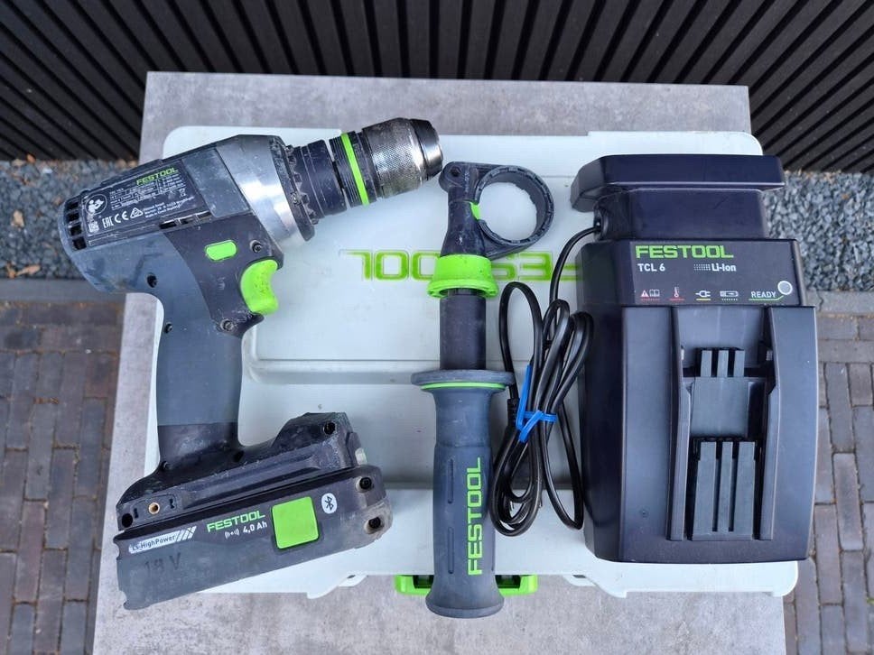 Festool QUADRIVE TDC 18/4 Accuboormachine accu, lader, sbox, Doe-het-zelf en Verbouw, Gereedschap | Boormachines, Gebruikt, Boor- en Schroefmachine