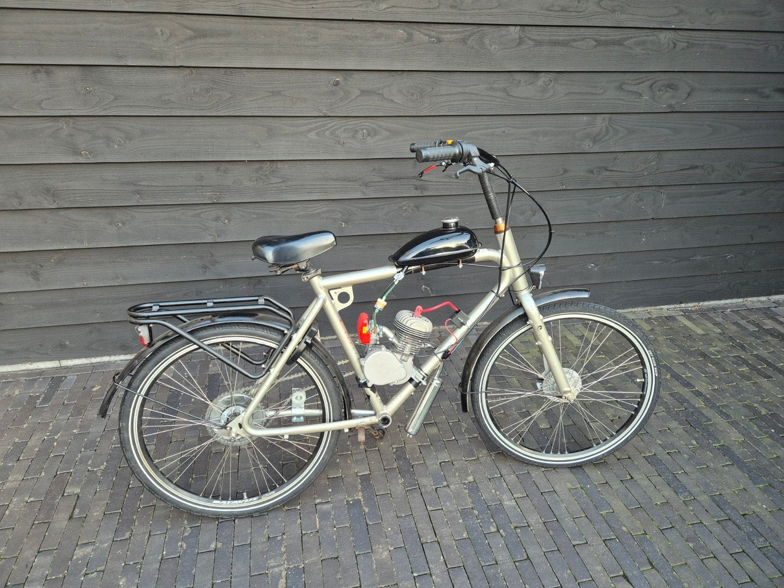 crossmotor brommer cross brommer Motorfiets met 100cc motor, Ophalen, Gebruikt, Maximaal 45 km/u, Zelfbouw