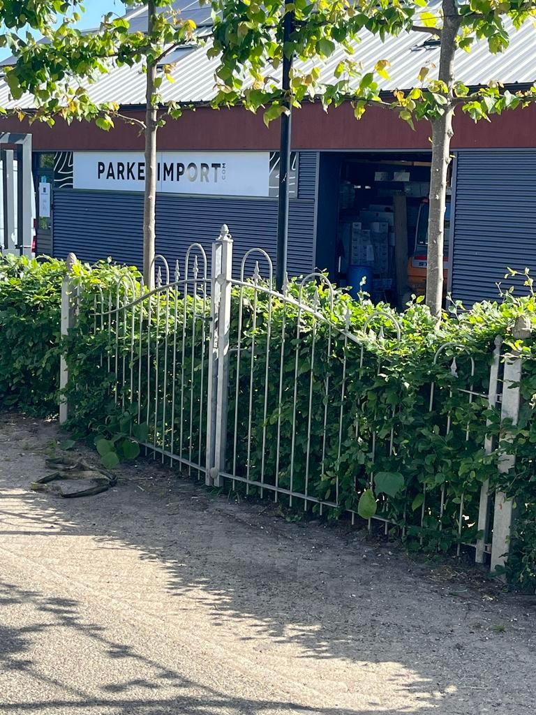 Smeedijzeren doorrijpoort 384cm doorrijbreedte, Tuin en Terras, Tuinhekken en Hekwerk, Ophalen, Met poort, Zo goed als nieuw, Sierhekwerk