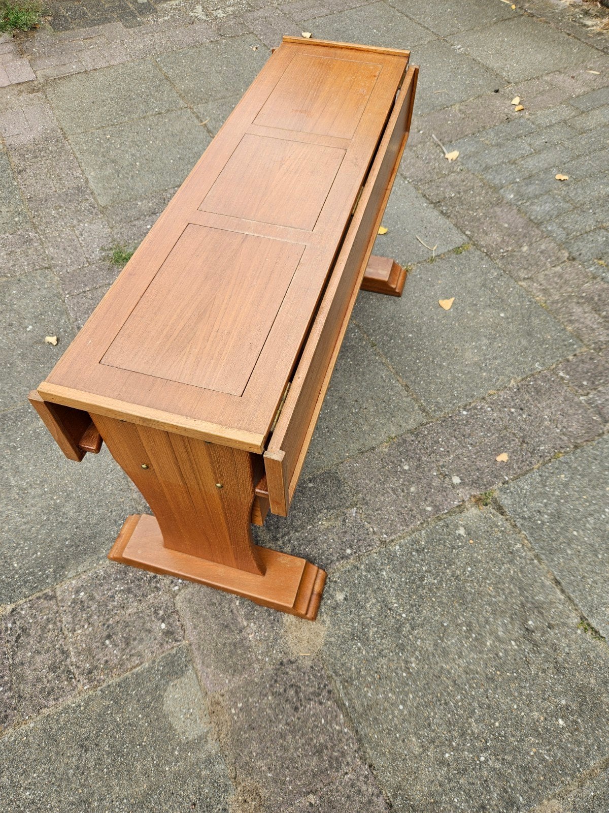 Multifunctionele houten tafel voor boot, camper of caravan, Ophalen