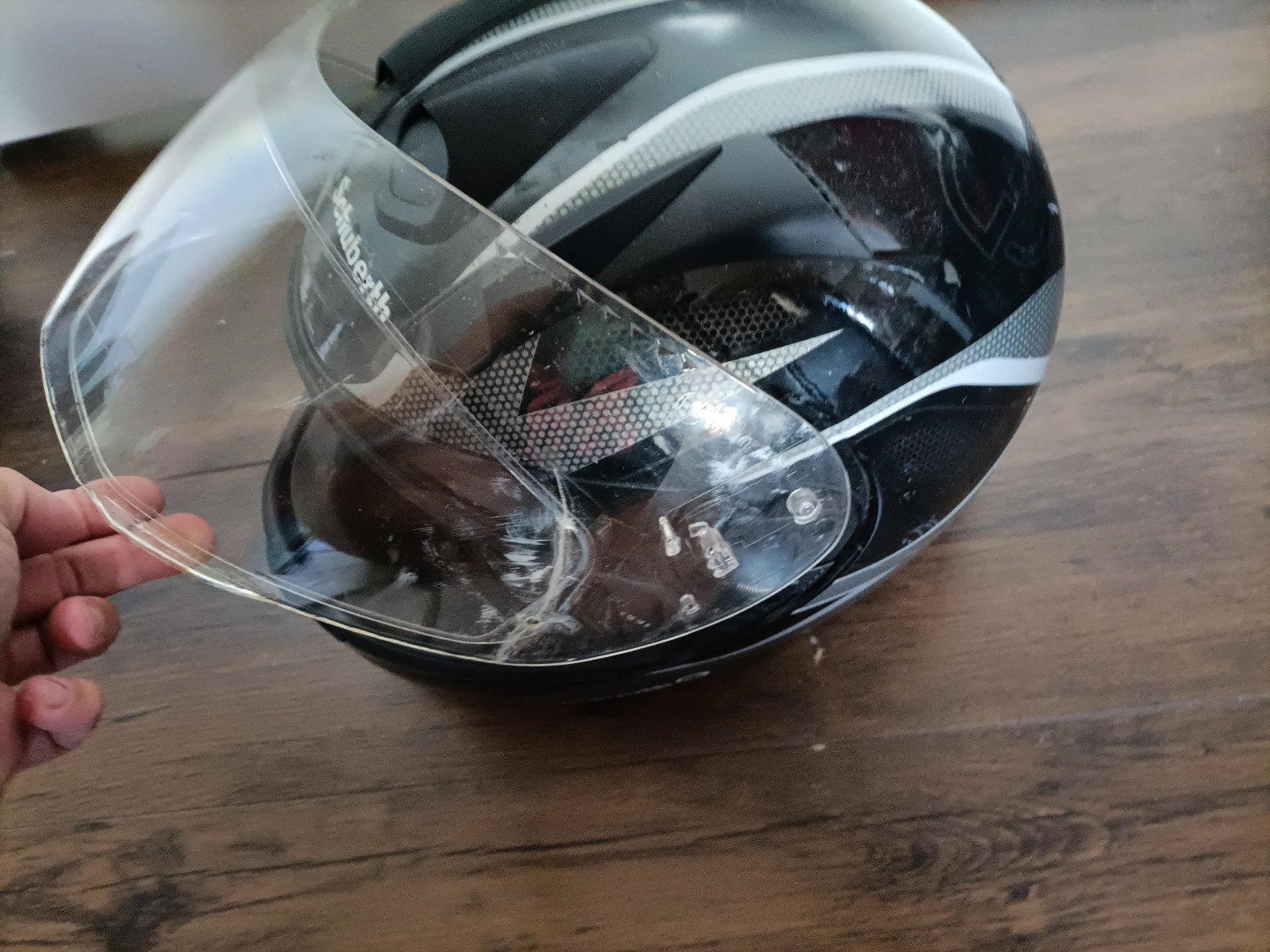 Schuberth systeemhelm - Zwart/Grijs, M, Systeemhelm, Heren, Tweedehands