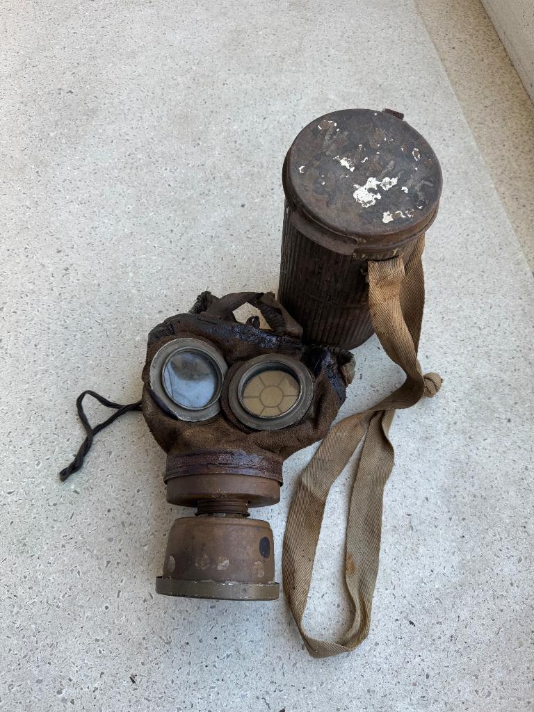 Wo1 gasmasker gedateerd 1918, Ophalen of Verzenden, Landmacht, Overige gebieden