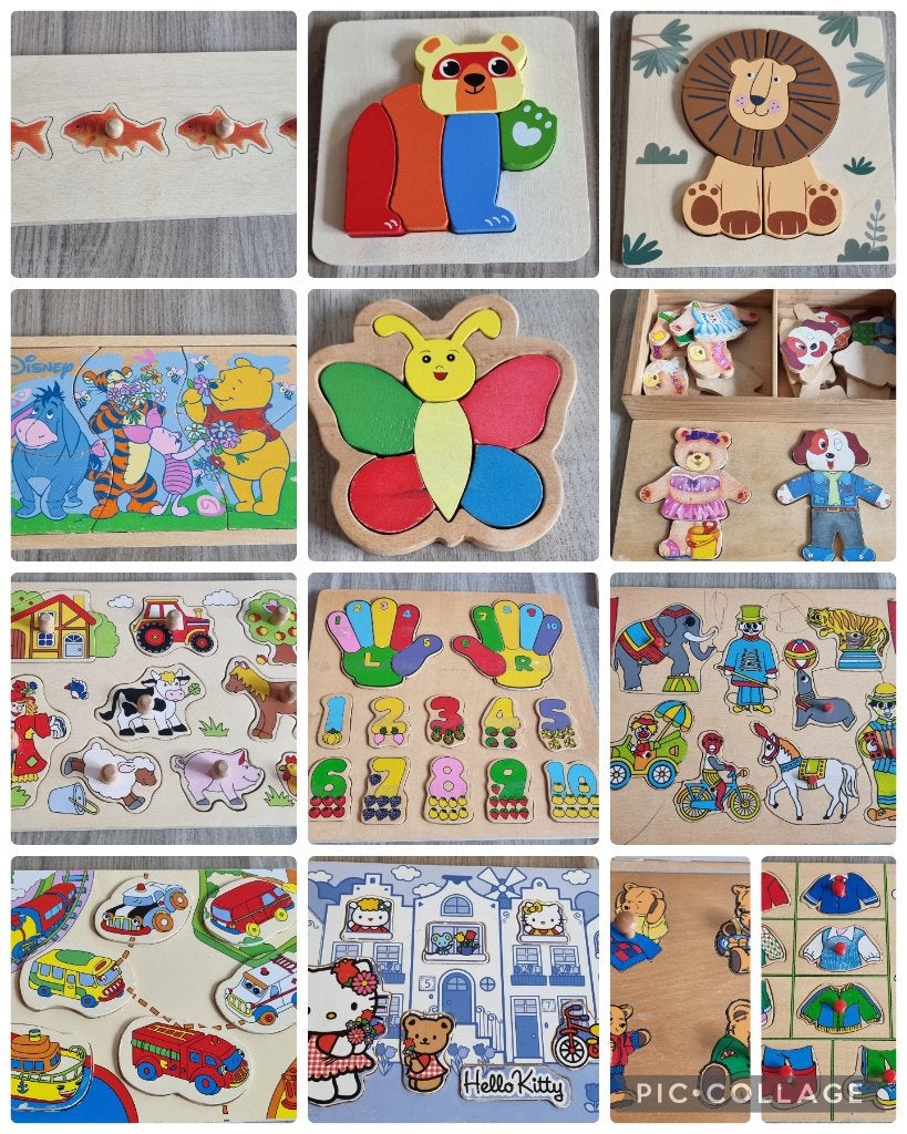 Diverse houten puzzels voor kinderen, 2 tot 4 jaar, Gebruikt, 10 tot 50 stukjes, Ophalen of Verzenden