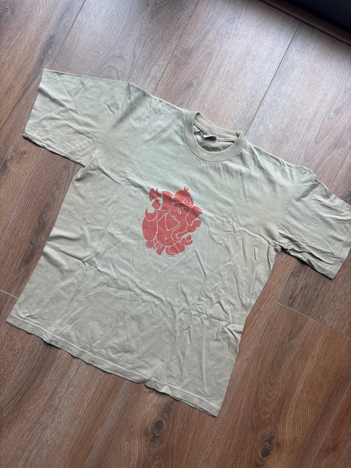 Vintage Ganesha T-shirt - Maat M, Verzenden, Gedragen, Maat 48/50 (M), Beige