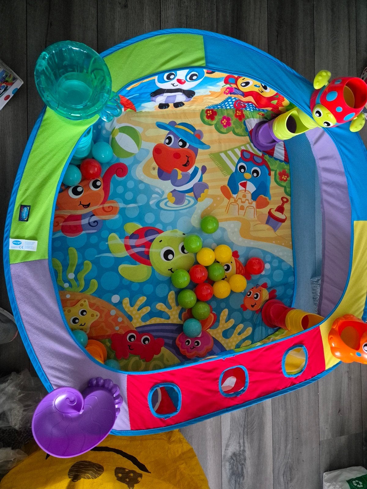 Playgro Speelkleed met ballenbak en speeltjes, Kinderen en Baby's, Ophalen of Verzenden, Gebruikt, Speelkleed, Met geluid