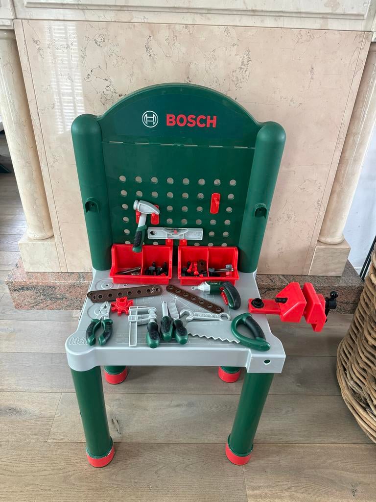 Bosch Werkbank Speelgoed met Gereedschap, Ophalen of Verzenden, Gebruikt, Jongen of Meisje