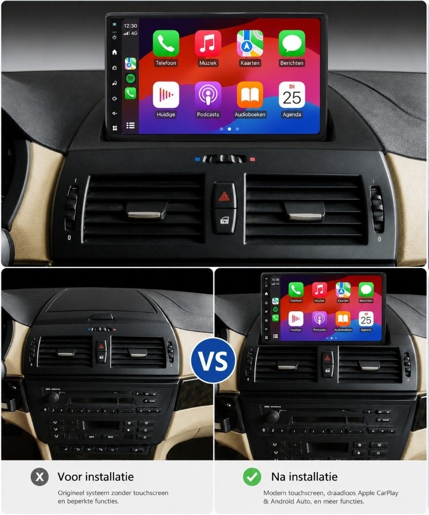 Dynavin Navigatie BMW X3 E83 2004 carplay android 15 usb