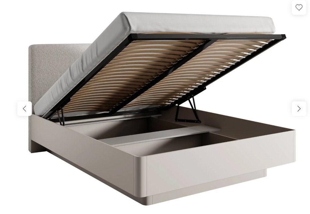 luxury storage bed 166x214, Ophalen, 200 cm, Grijs, 160 cm