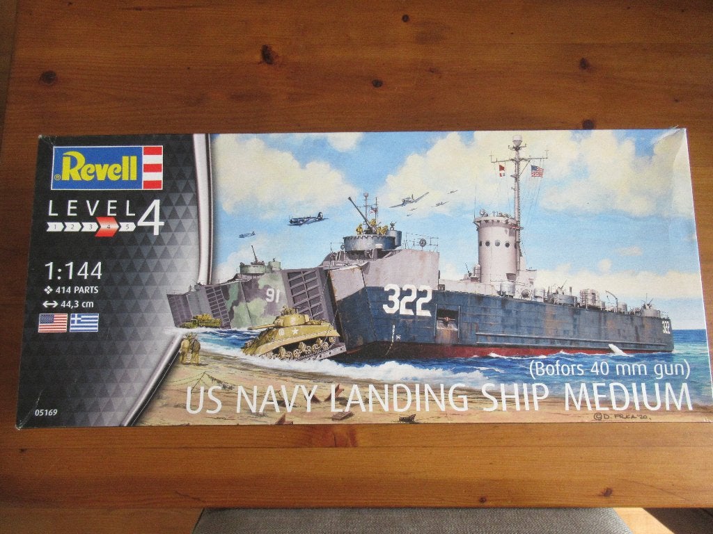 US Navy Landing Ship Medium (Revell 1/144), Ophalen of Verzenden, Nieuw, 1:50 tot 1:200, Revell