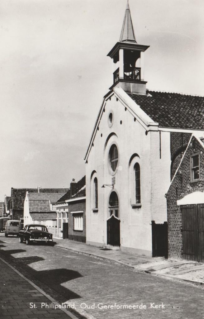 ST. PHILIPSLAND Oud Gereformeerde Kerk met Ford, Verzenden, 1960 tot 1980, Ongelopen, Zeeland
