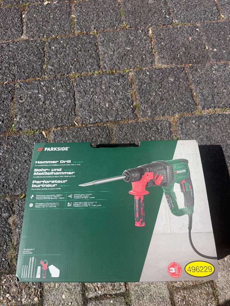 Parkside Boor- en Breekhamer - Nieuw in doos, 600 watt of meer, Boor- en/of Breekhamer, Nieuw, Ophalen of Verzenden