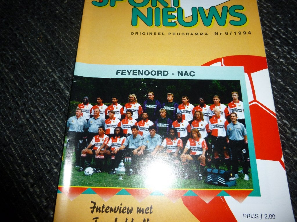 programma boekjes Feyenoord-NAC uit en thuis, Verzenden, Zo goed als nieuw, Feyenoord, Overige typen