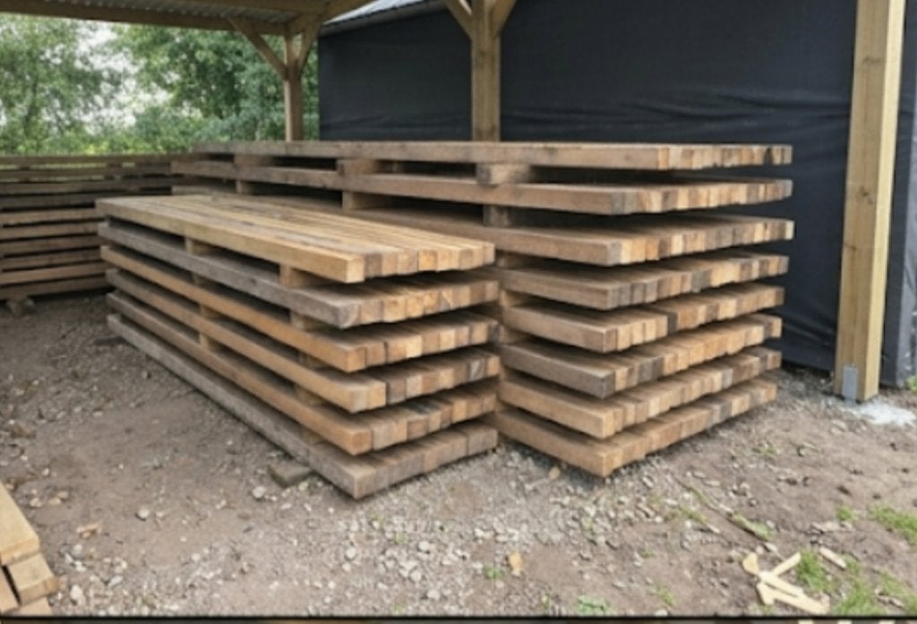 Partij hout / balken 7,5 x 7,5 lengte 400 en 270, Ophalen, 250 cm of meer, Balken