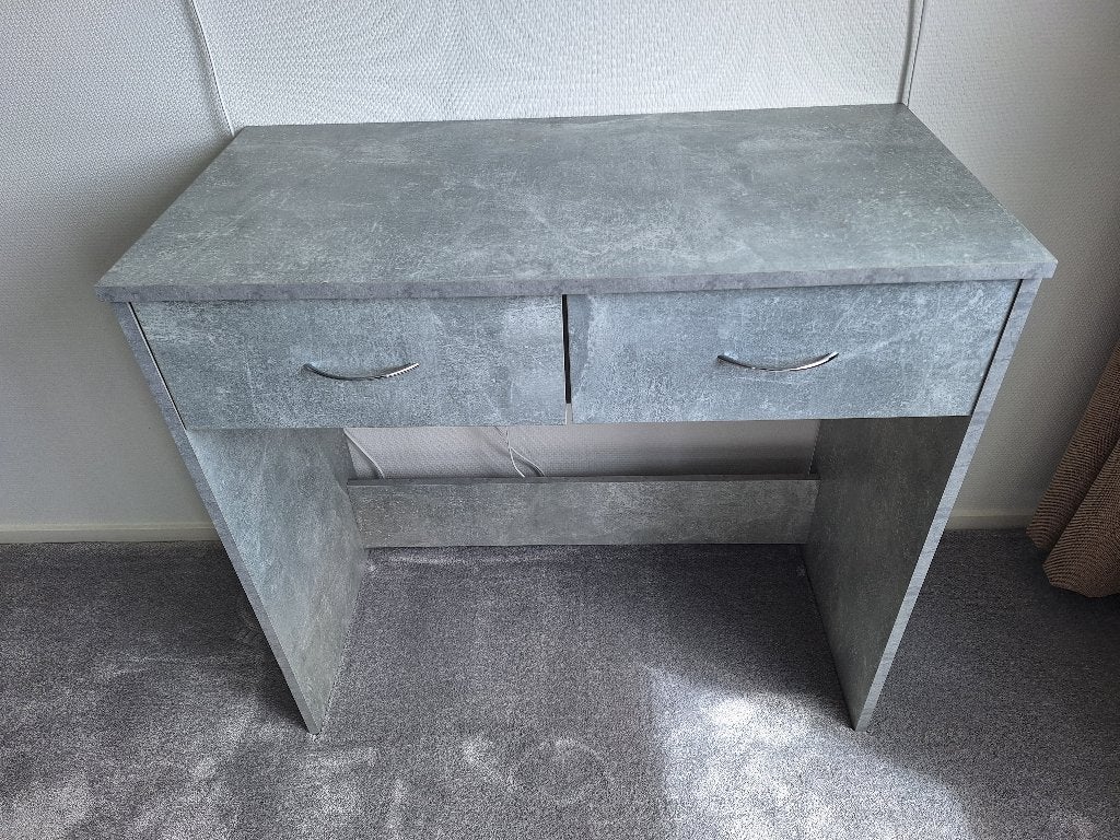 Leuk Bureautje Kaptafeltje Make-up tafeltje met 2 lades, Overige typen, Gebruikt, Spaanplaat of MDF, 80 cm